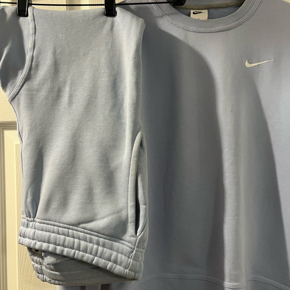 Nike Light Blue Sweatshirt and Joggers Set